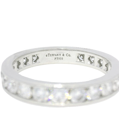 Tiffany & Co. Platinum Natural Round Brilliant Diamond Eternity Ring