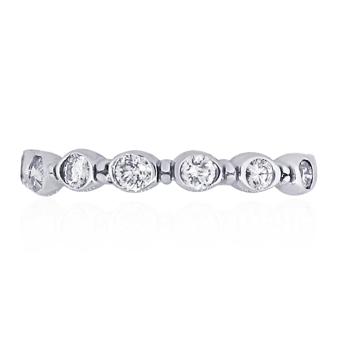 18k White Gold 0.40ctw Bezel Set Diamond Band