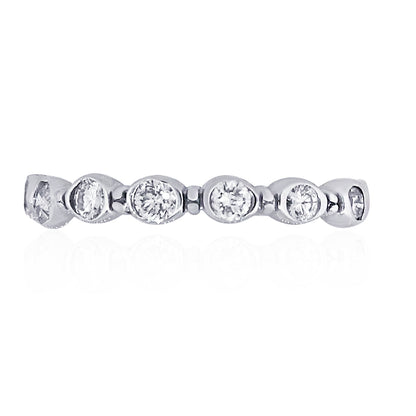 18k White Gold 0.40ctw Bezel Set Diamond Band