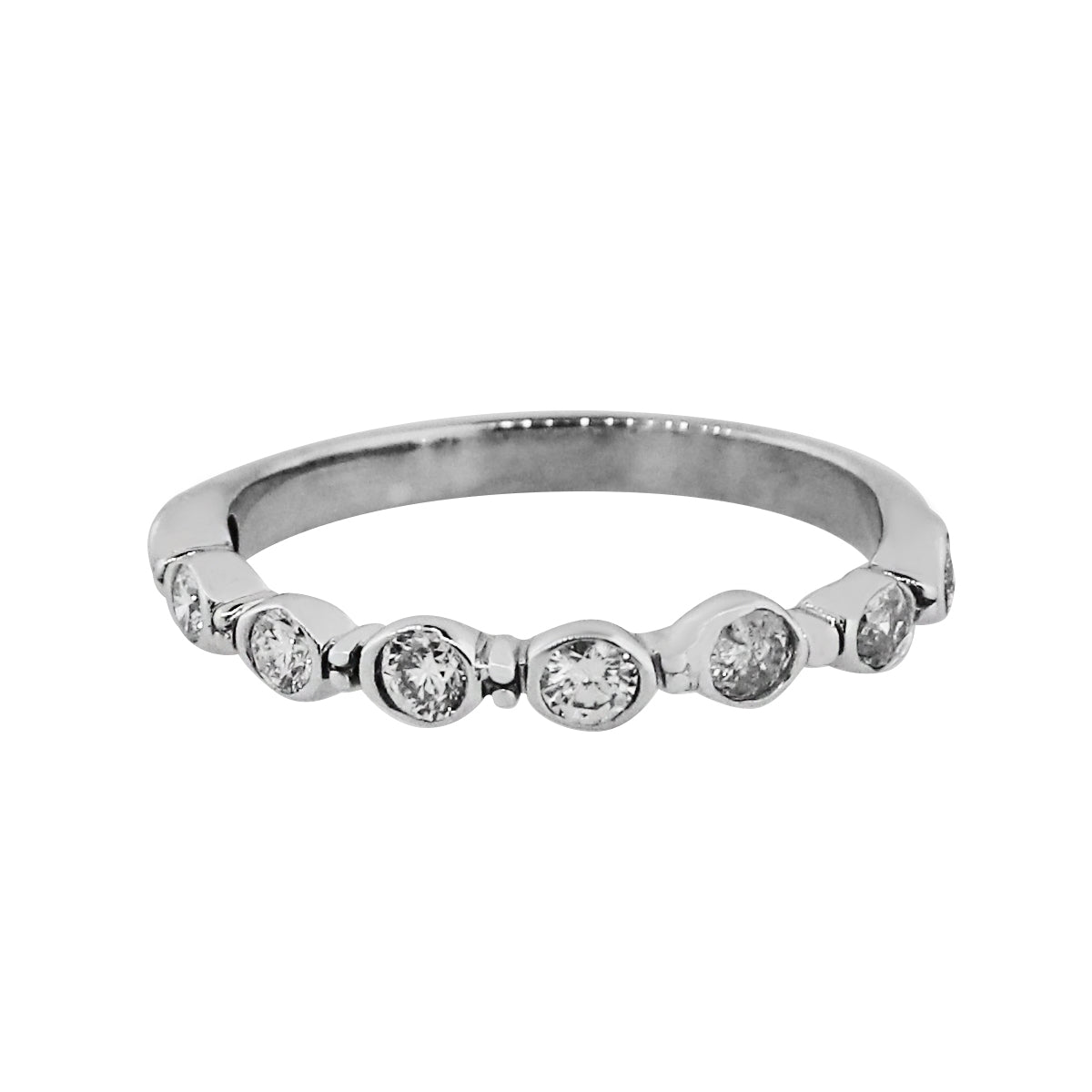 18k White Gold 0.40ctw Bezel Set Diamond Band
