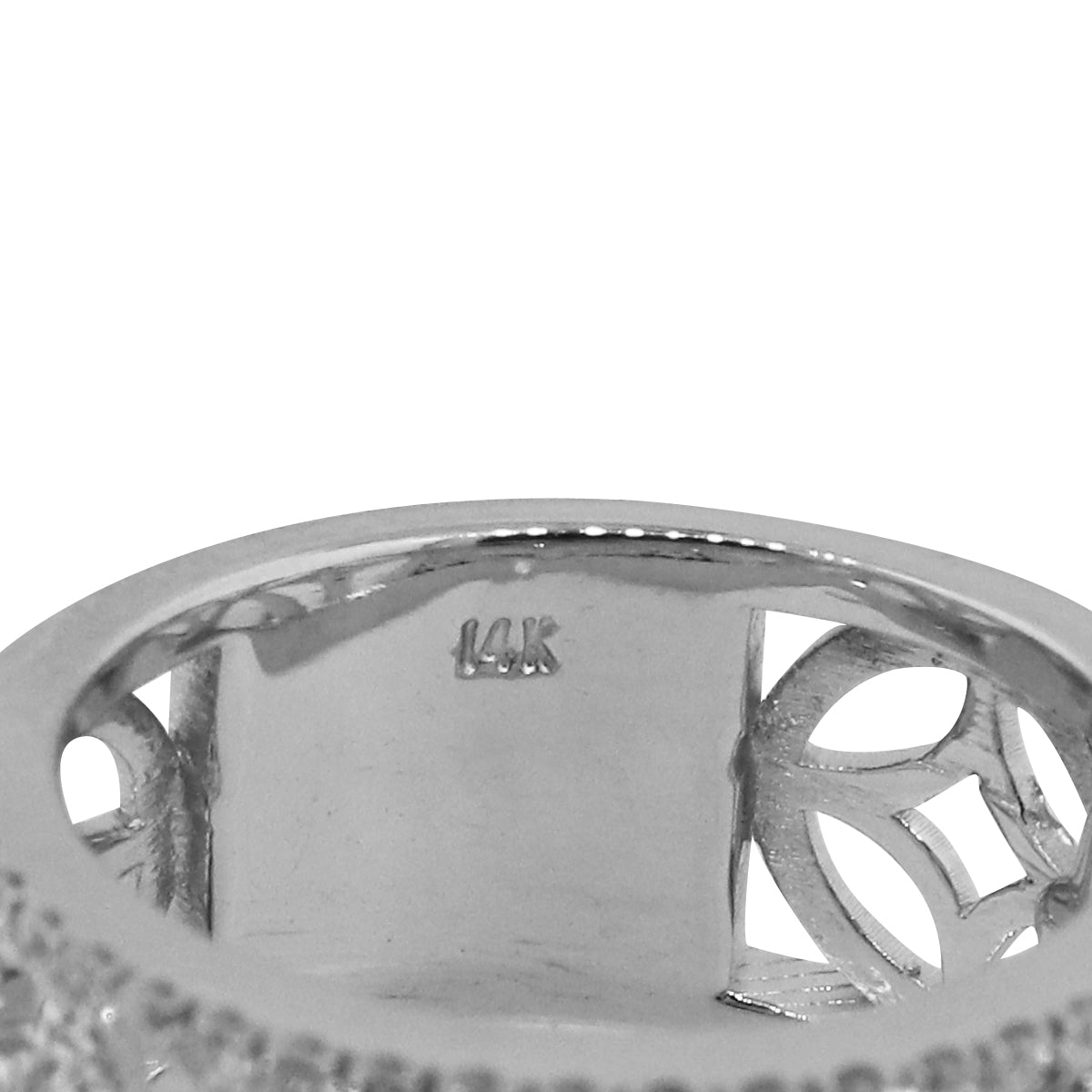 14k White Gold 1.25ctw Diamond Filigree Ring