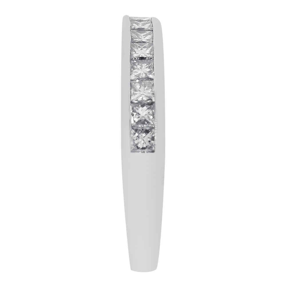 14k White Gold 0.65ctw Diamond Wedding Band