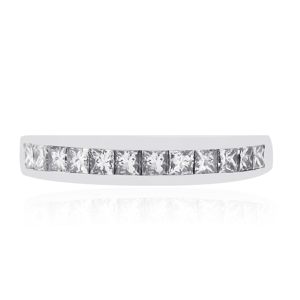 14k White Gold 0.65ctw Diamond Wedding Band