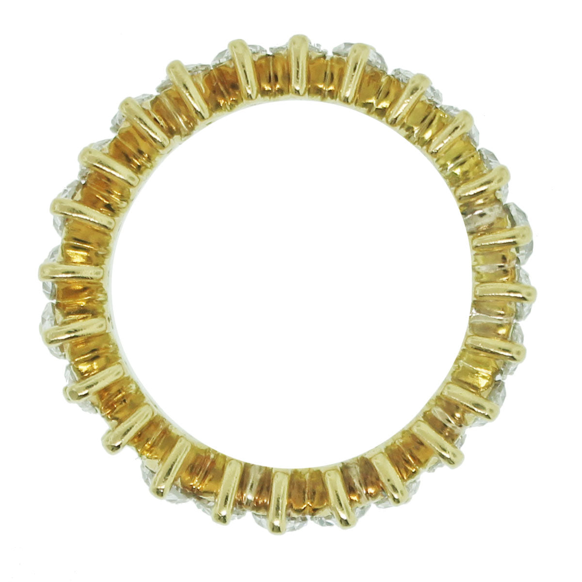 18k Yellow Gold 3.50ctw Natural Marquise Diamond Eternity Band