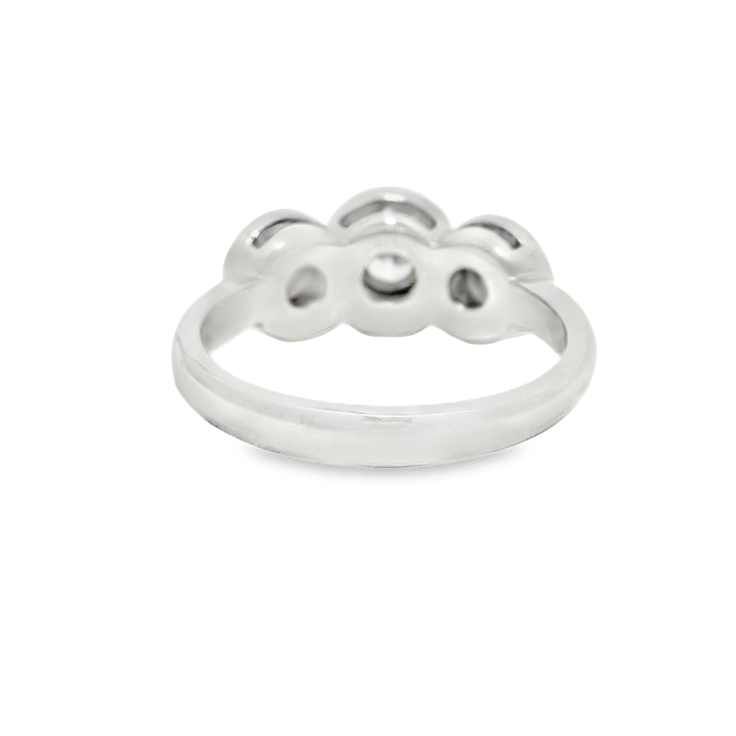 Tiffany & Co. Platinum 0.55 Carat Round Brilliant Diamond Halo 3 Circle Ring