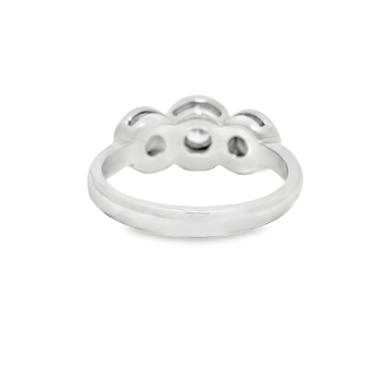 Tiffany & Co. Platinum 0.55 Carat Round Brilliant Diamond Halo 3 Circle Ring