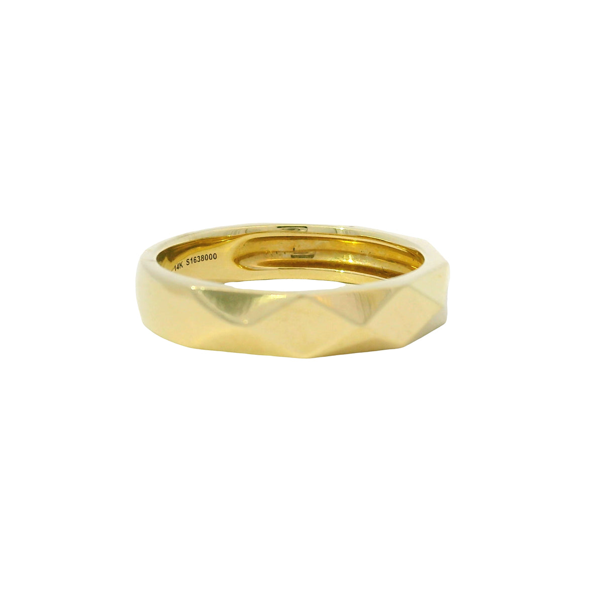 Gabriel & Co. 14K Yellow Gold Faceted Wide Ring