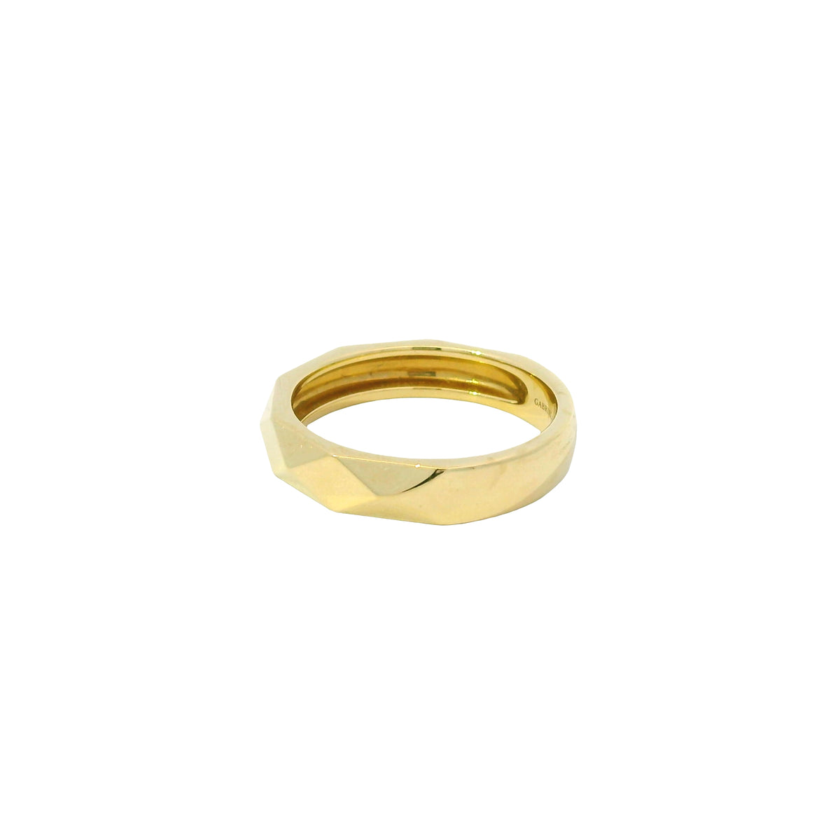 Gabriel & Co. 14K Yellow Gold Faceted Wide Ring