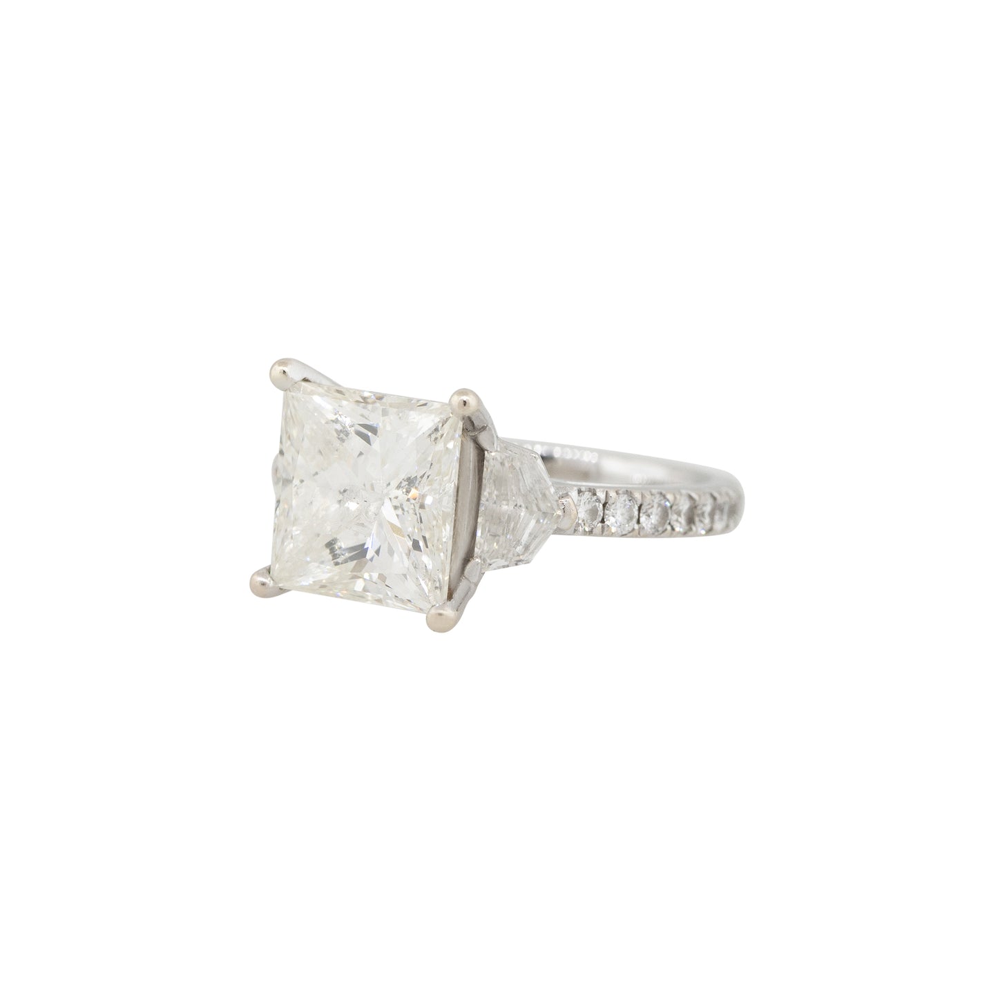 18k White Gold 5.54ctw Princess Cut Diamond Engagement Ring