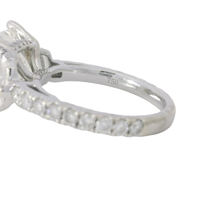 18k White Gold 5.54ctw Princess Cut Diamond Engagement Ring — product photo 12