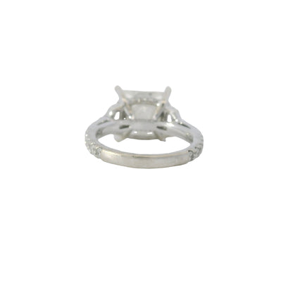18k White Gold 5.54ctw Princess Cut Diamond Engagement Ring — product photo 18