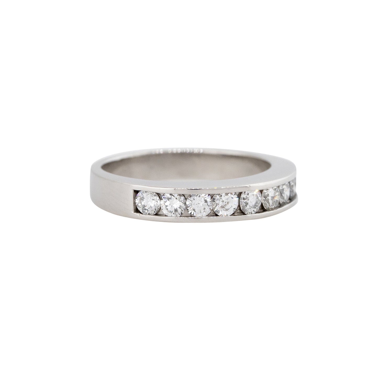 Platinum 0.55ctw Round Brilliant Cut Diamond Channel Set Wedding Band