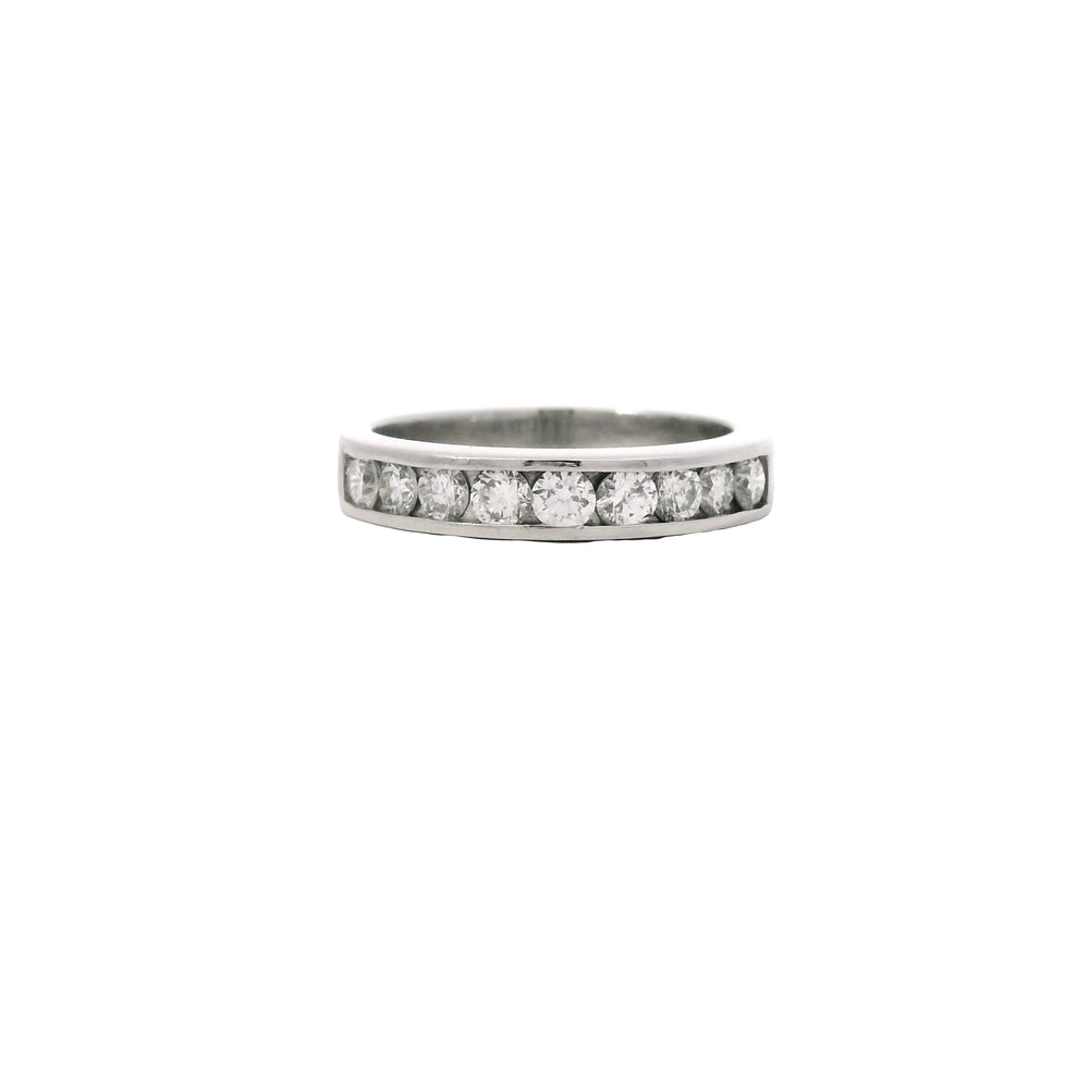 Platinum 0.55 Carat Round Brilliant Cut Diamond Channel Set Band — product photo 2