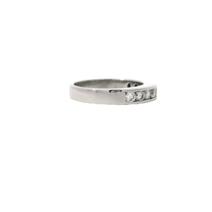 Platinum 0.55ctw Round Brilliant Cut Diamond Channel Set Wedding Band