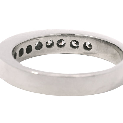 Platinum 0.55ctw Round Brilliant Cut Diamond Channel Set Wedding Band