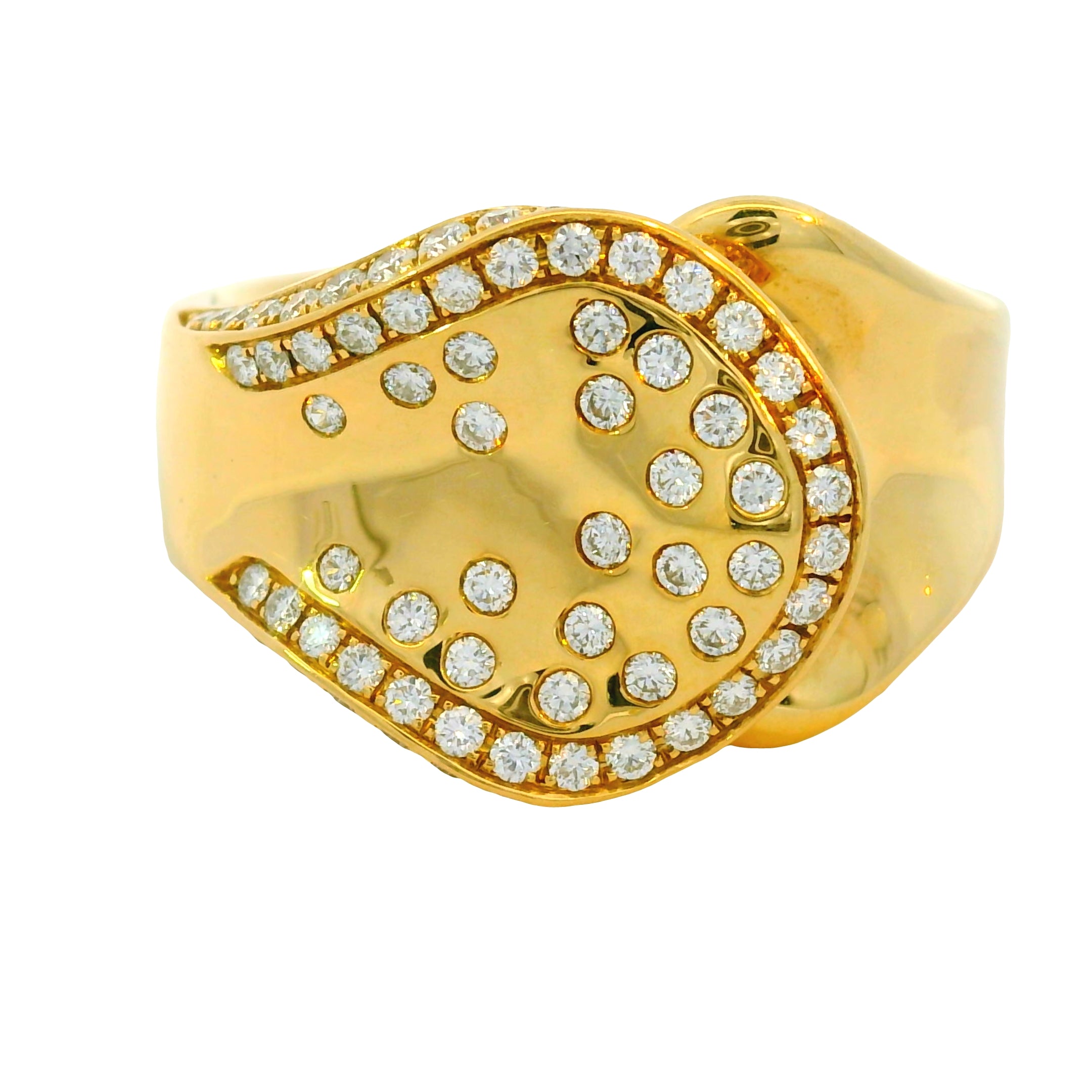 18k Yellow Gold 0.60ctw Round Brilliant Diamond Sprinkle Ring