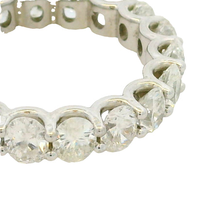 Natural 5.04 Carat Oval Cut Diamond 14-Karat Eternity Band