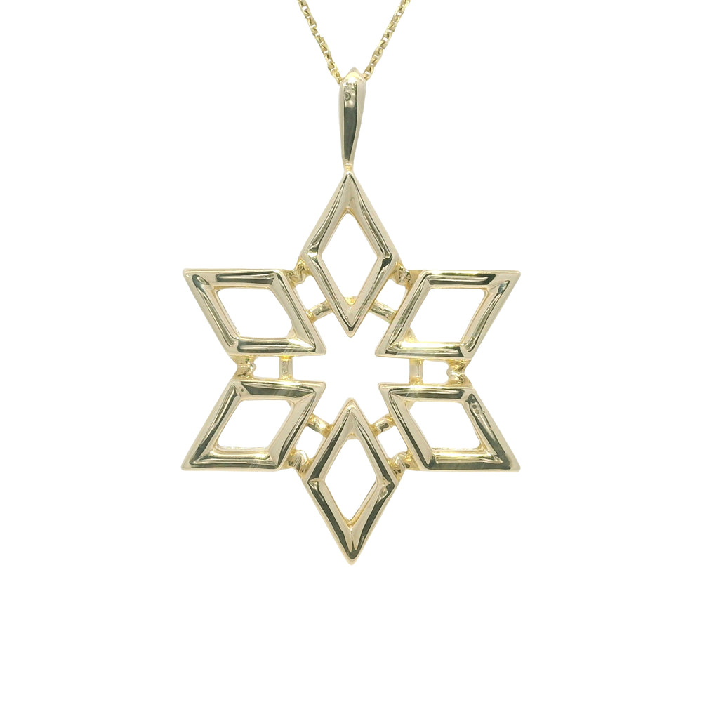 14K Yellow Gold Large Star Pendant — product photo 1