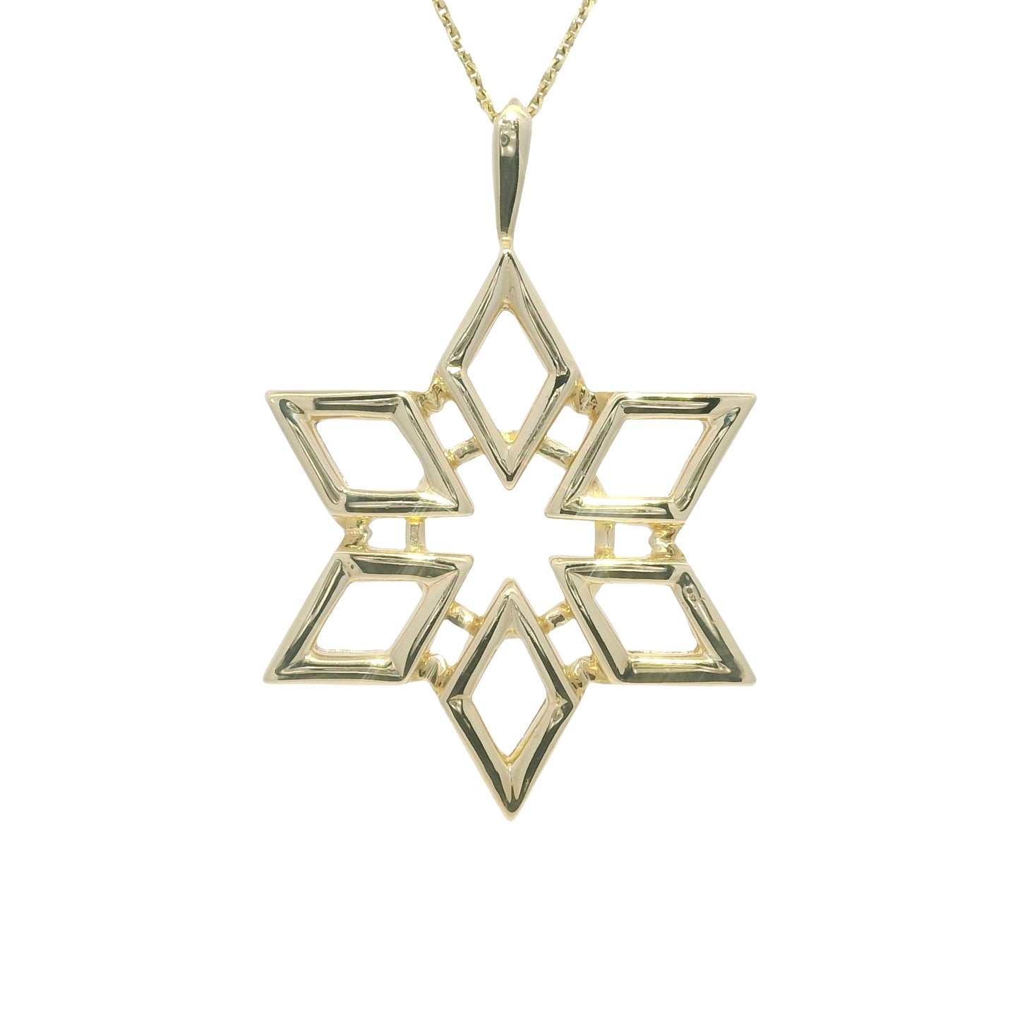 14K Yellow Gold Large Star Pendant