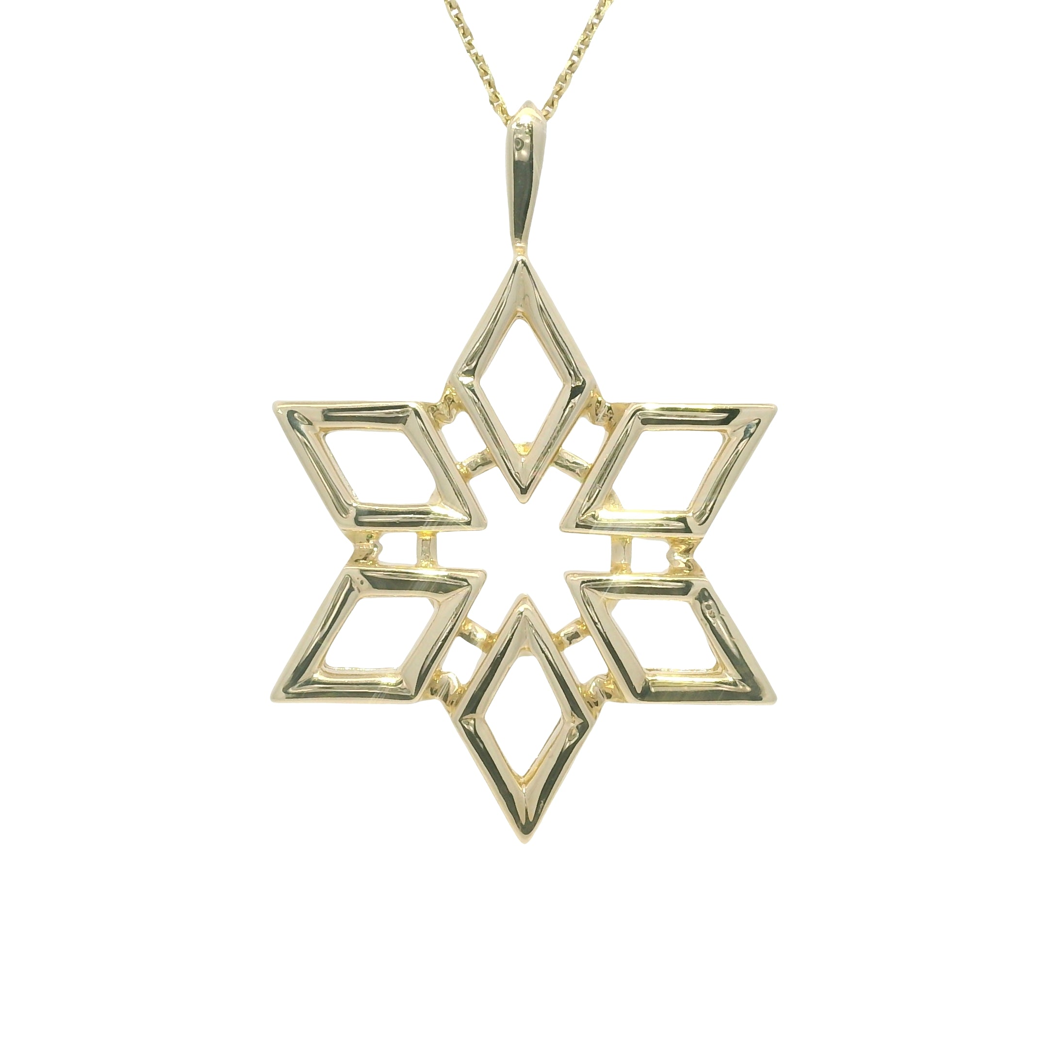 14K Yellow Gold Large Star Pendant