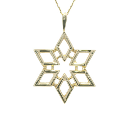 14K Yellow Gold Large Star Pendant