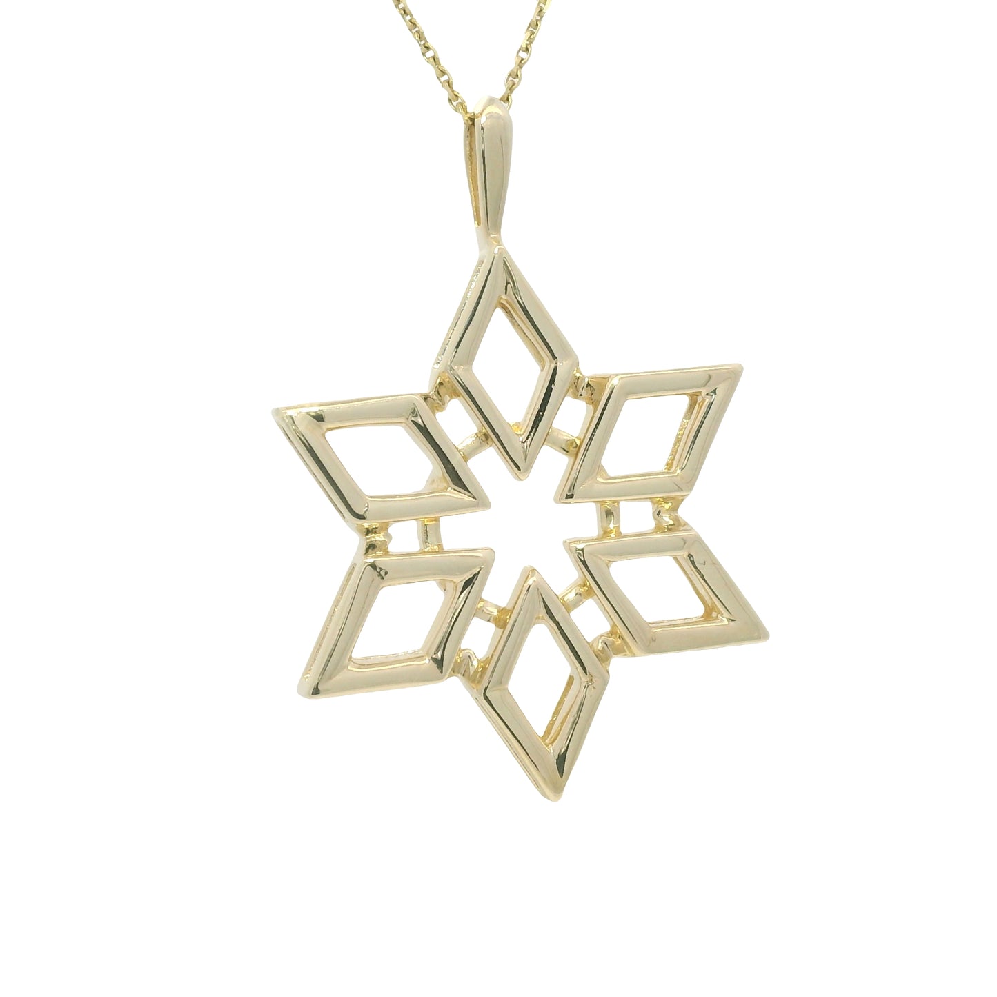 14K Yellow Gold Large Star Pendant