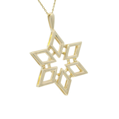 14K Yellow Gold Large Star Pendant
