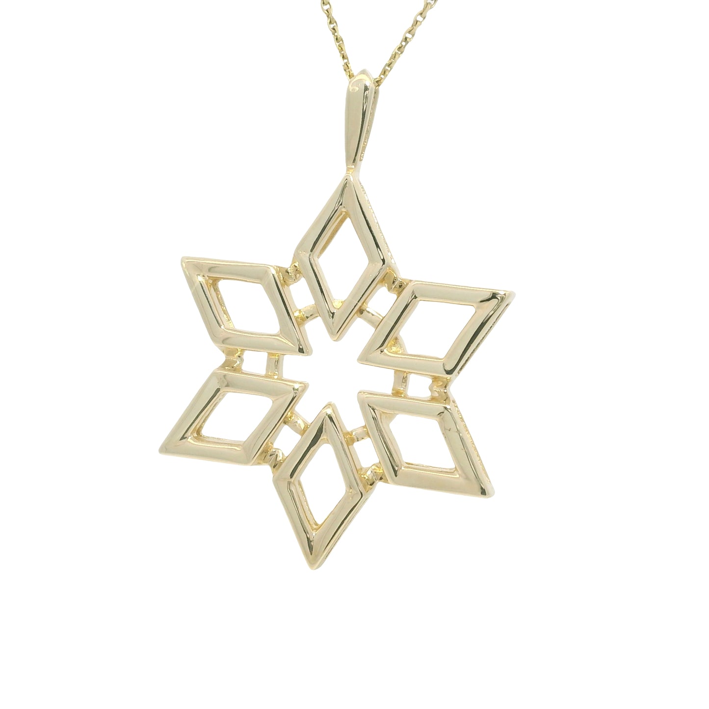 14K Yellow Gold Large Star Pendant