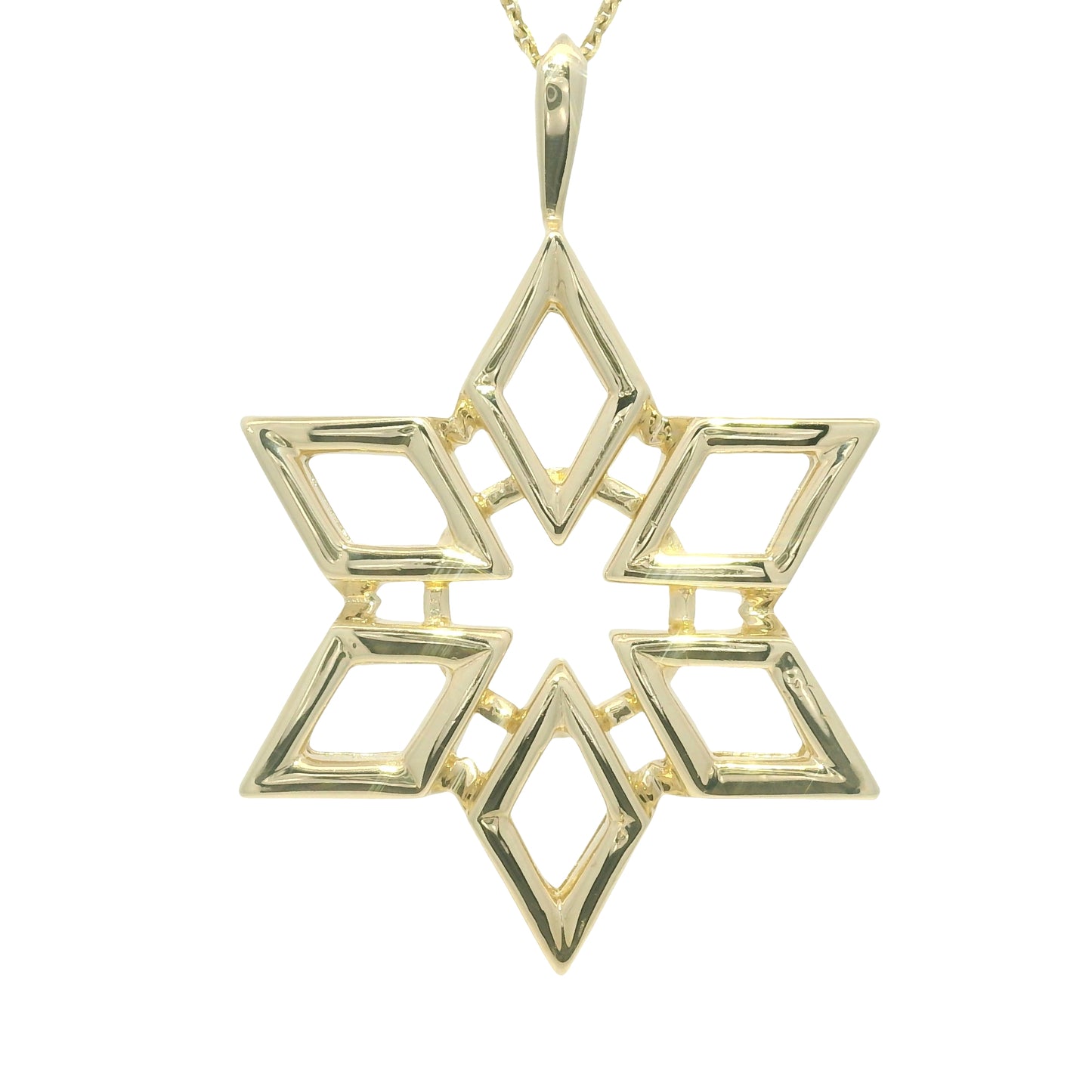 14K Yellow Gold Large Star Pendant