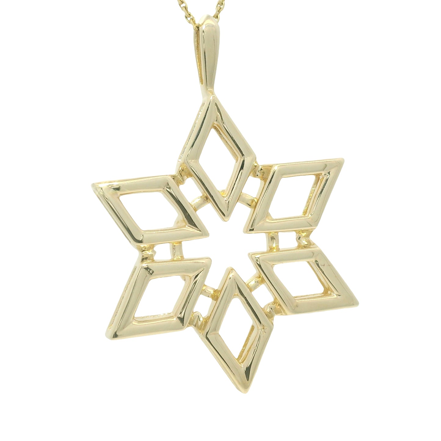 14K Yellow Gold Large Star Pendant