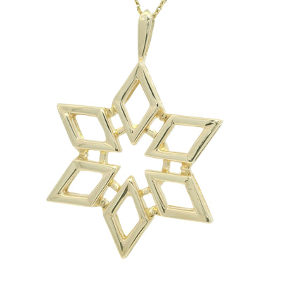 14K Yellow Gold Large Star Pendant