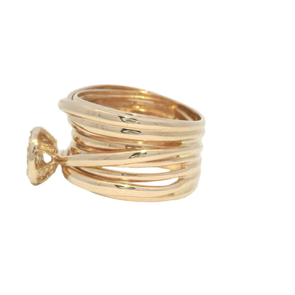 Effy 14k Rose Gold Natural Diamond Pave Multi-Band Ring