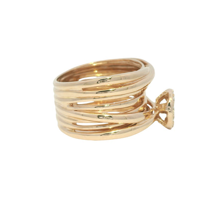 Effy 14k Rose Gold Natural Diamond Pave Multi-Band Ring