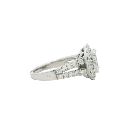 Effy 18K Gold Natural Round Brilliant Diamond Cluster Halo Ring