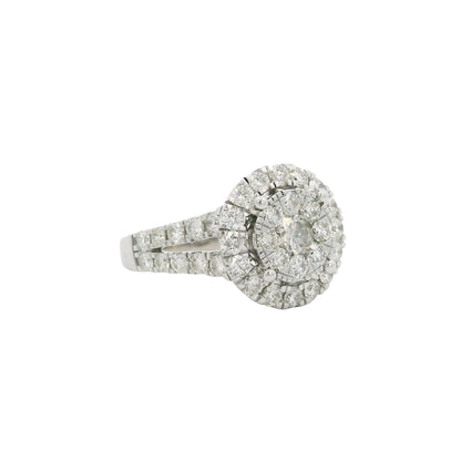 Effy 18K Gold Natural Round Brilliant Diamond Cluster Halo Ring