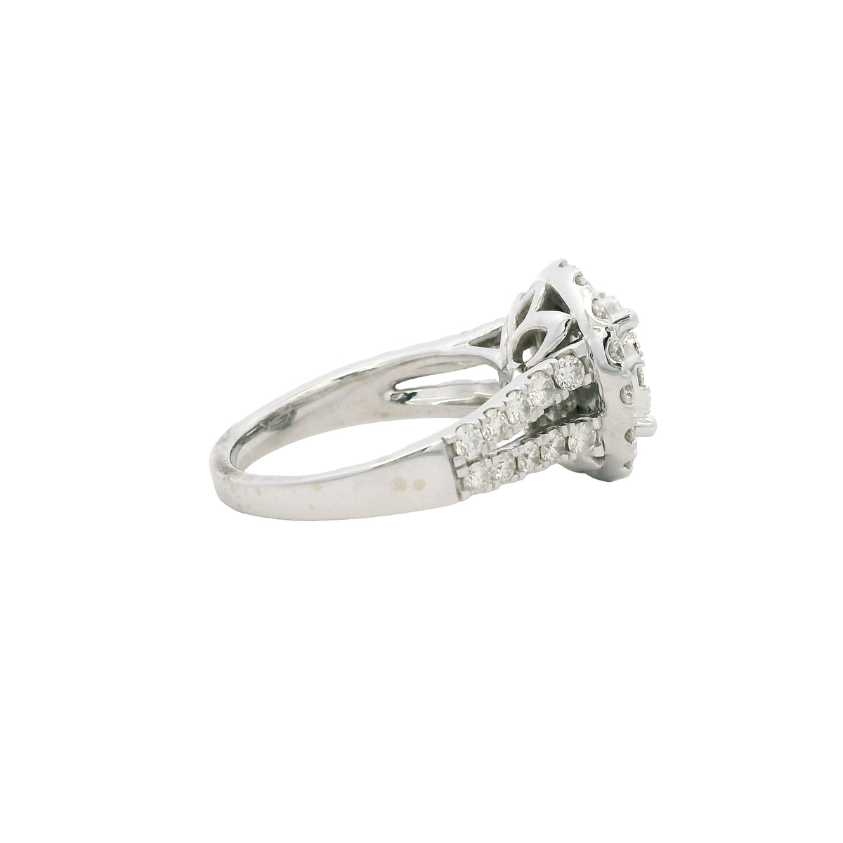 Effy 18K Gold Natural Round Brilliant Diamond Cluster Halo Ring