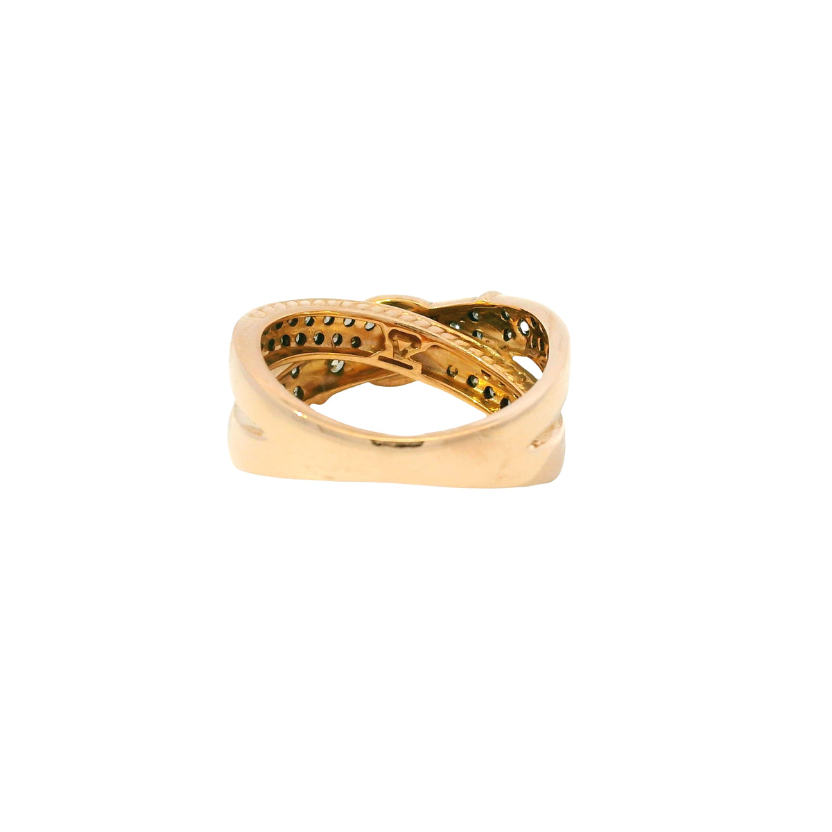 Le Vian 14K Rose Gold Natural Fancy Brown & White Diamond Crossover Buckle Ring