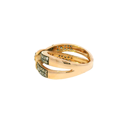 Le Vian 14K Rose Gold Natural Fancy Brown & White Diamond Crossover Buckle Ring