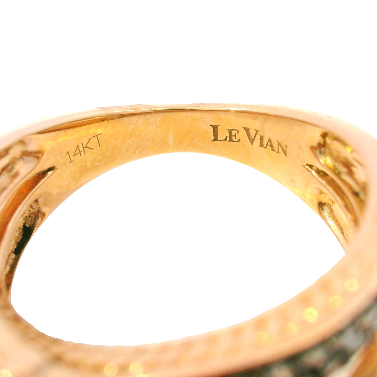 Le Vian 14K Rose Gold Natural Fancy Brown & White Diamond Crossover Buckle Ring