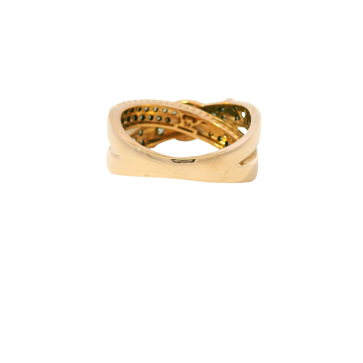 Le Vian 14K Rose Gold Natural Fancy Brown & White Diamond Crossover Buckle Ring