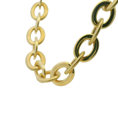 Roberto Coin 18k Yellow Gold Diamond Pave Oval Link Necklace