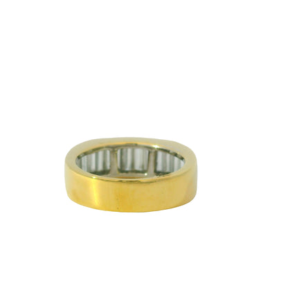 18k Yellow Gold Natural 2.0 Carat Baguette Cut Diamond Band Ring