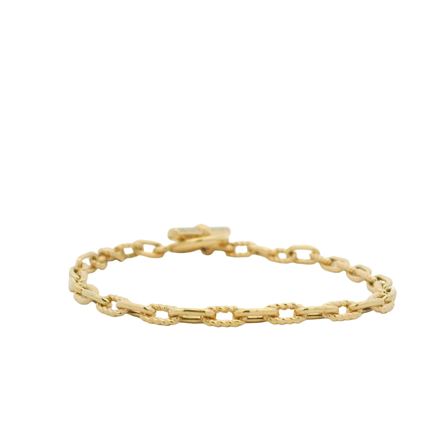 David Yurman 18K Yellow Gold Madison® Pavé Diamond Toggle Chain Bracelet