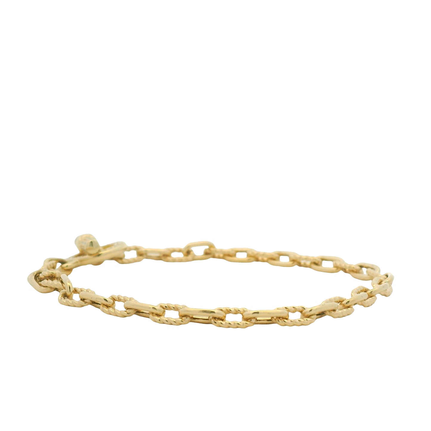 David Yurman 18K Yellow Gold Madison® Pavé Diamond Toggle Chain Bracelet