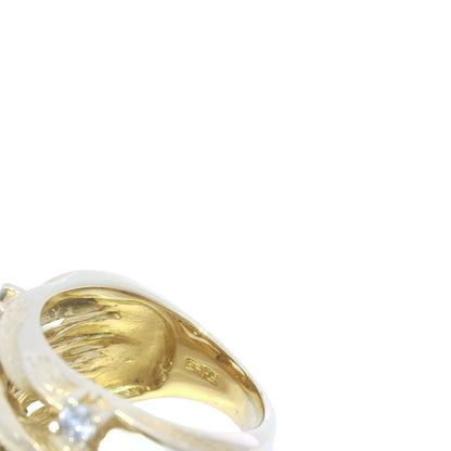 D'ORO by Effy 14k Yellow Gold Natural Diamond Wide Textured Ring