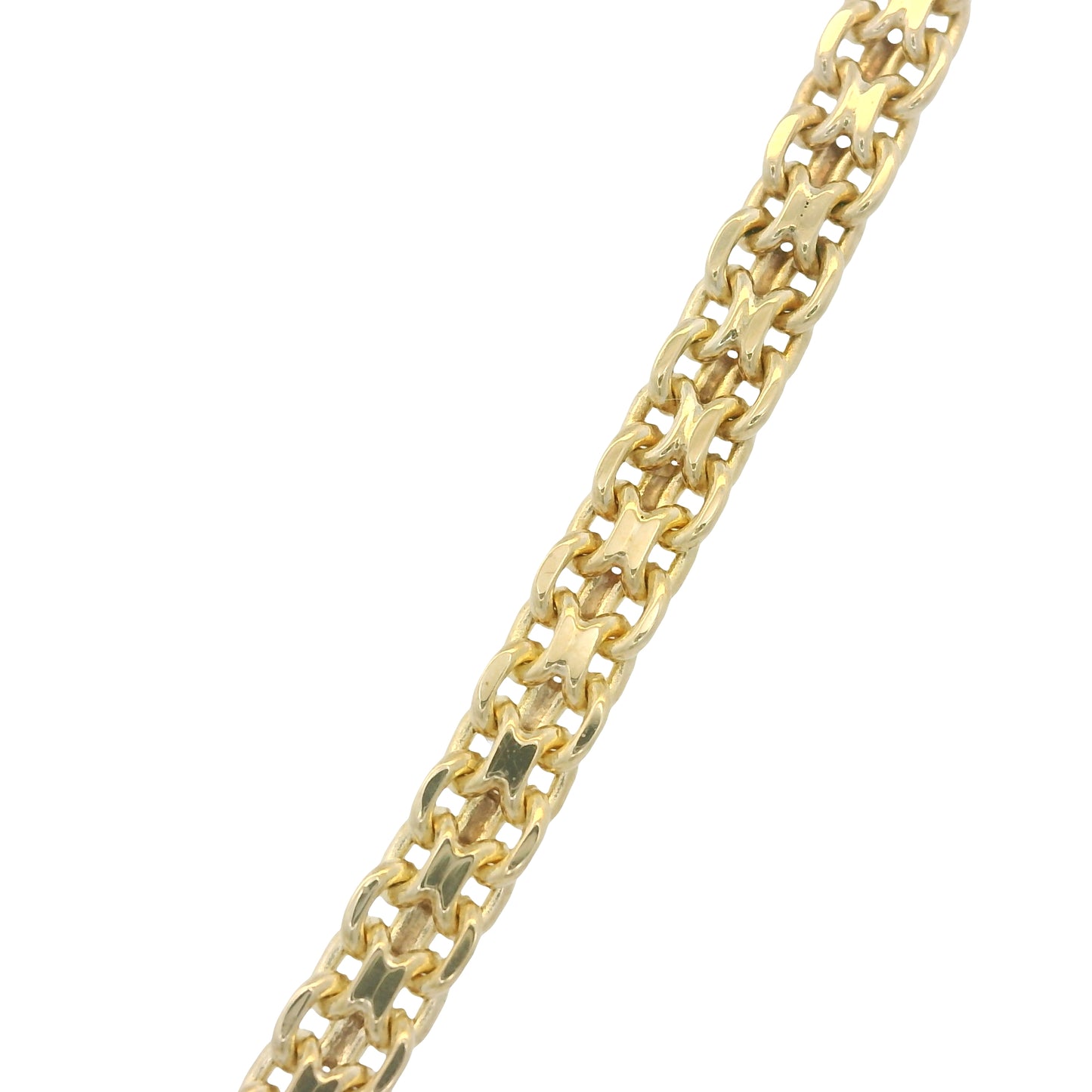 14K Yellow Gold Natural Emerald Tear-Drop Shape Pendant Link Necklace