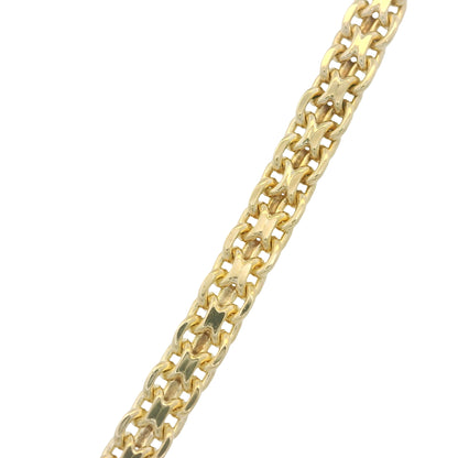 14K Yellow Gold Natural Emerald Tear-Drop Shape Pendant Link Necklace