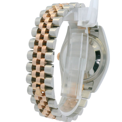 Rolex 116231 Datejust Two-Tone White Diamond Dial Fluted Bezel 36mm Watch