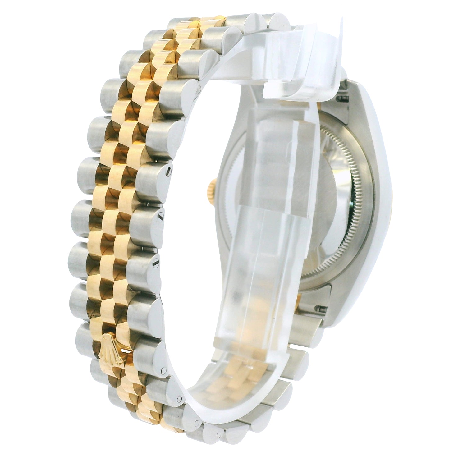 Rolex 116233 Datejust Two-Tone Champagne Diamond Dial Fluted Bezel 36mm Watch