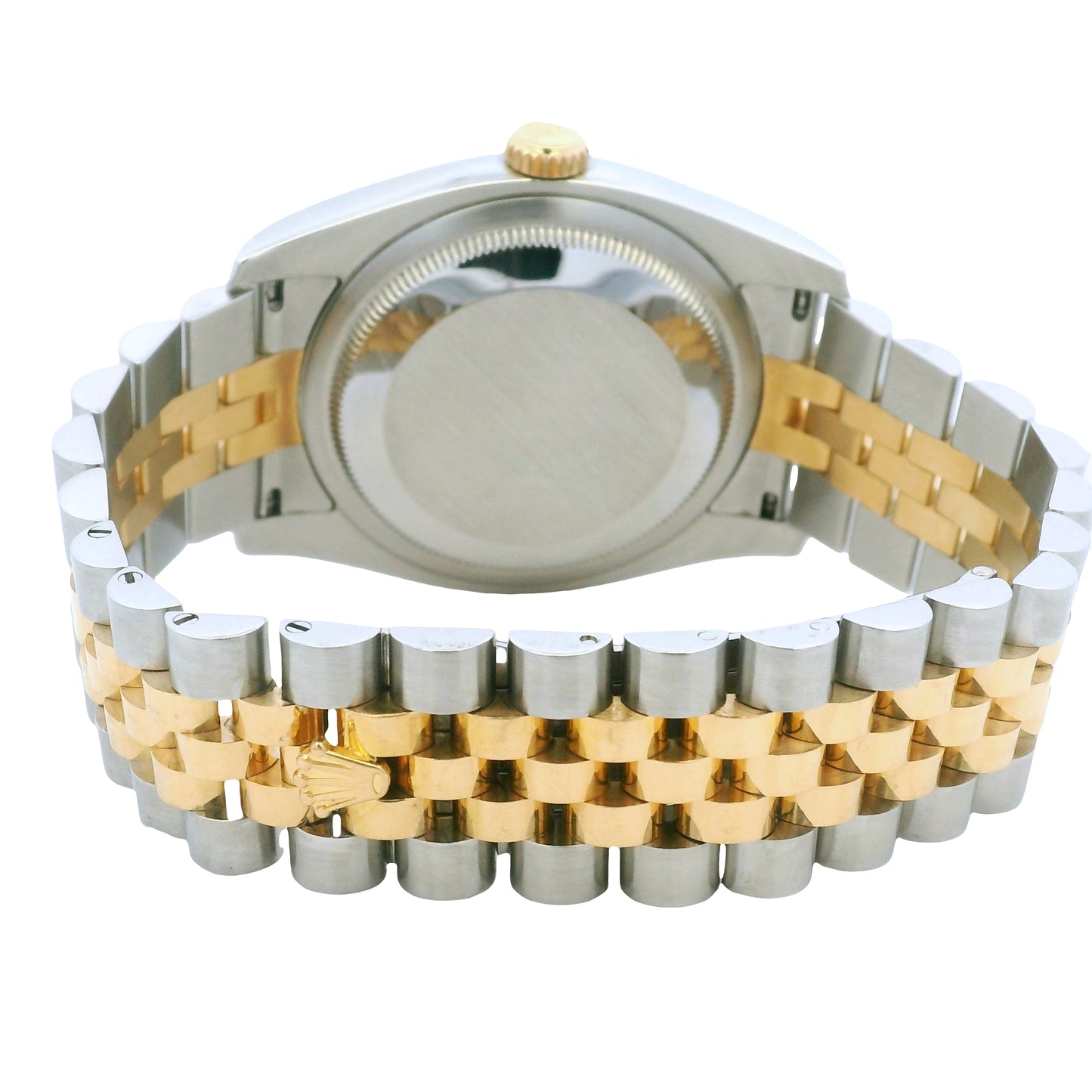 Rolex 116233 Datejust Two-Tone Champagne Diamond Dial Fluted Bezel 36mm Watch